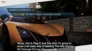 How to beat Alfa Romeo 4C Concept MW10 Vs Marussia B2 Need For Speed MW 2012 PS3 PC Xbox 360 [upl. by Alberta]