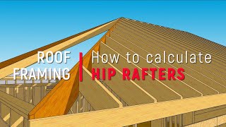 Rafter Calculations for a Hip Roof Hip Rafters and Jack rafters [upl. by Nnyrat]