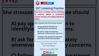 Edu Skills OET  Listening Practice  Boost Your Score  OET Made Easy [upl. by Karlen]