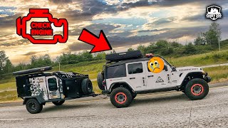 You Will Never Guess What Happened While Towing a Trailer With My Jeep Wrangler Ecodiesel [upl. by Adnak]