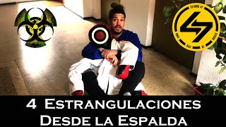 BJJ  🥋4 ESTRANGULACIONES desde La Espalda [upl. by Cutlerr201]