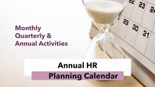 Annual HR Planning Calendar  Annual Calendar of HR Activities [upl. by Isabella]