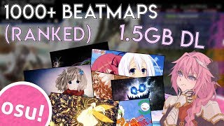 1000 Beatmap Pack Download RANKED MAPS [upl. by Earej856]