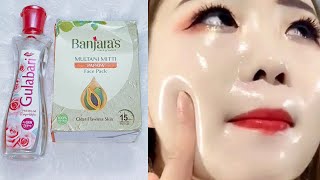 Multani mitti and rose water for clear flawless skin face cream  How to get glowing skin [upl. by Nyloc]