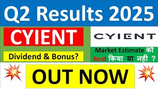 CYIENT Q2 results 2025  CYIENT results today  CYIENT Share News  CYIENT Share latest news [upl. by Ogram536]