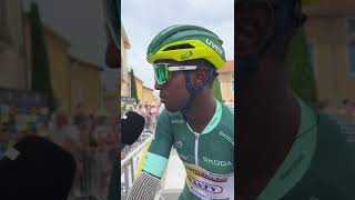 💚 Biniam Girmay quotIm readyquot cycling tourdefrance eritrea [upl. by Ithnan]