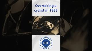 Overtaking a cyclist 1955 driving overtaking automobile [upl. by Ruberta]