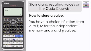 Casio Classwiz fx991EX  Storing and Recalling Values  Casio Calculator Store Function fx570EX [upl. by Boeschen]