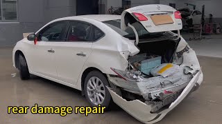 Restoring a Severely RearEnded Vehicle From Wreckage to Renewal [upl. by Adnawak]