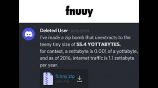 I have made a 554 Yottabyte zip bomb [upl. by Airtemed]