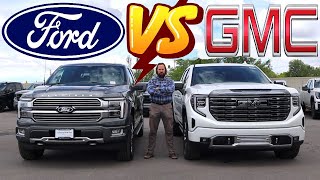 2024 GMC Sierra Denali Ultimate vs 2024 Ford F150 Platinum Plus Can Ford Best GMC [upl. by Adoree857]