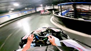 Indoor Kart Racing one of the longest tracks in the nation Up to 40 MPH at THE GRID RACING [upl. by Ahsimin599]