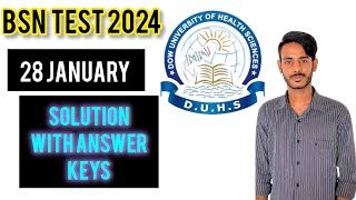 DOW BSN TEST 2024DUHS BSN TEST 2024 With answer keysDow nursing test [upl. by Keviv]