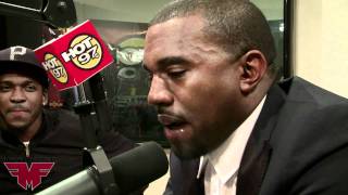 KANYE WESTPUSHA T FREESTYLE ON THE FUNKMASTER FLEX SHOW [upl. by Tremaine132]