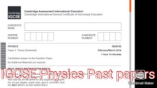 IGCSE 062542 physics february March 2019 question 2 and 3 completely solved [upl. by Sine]