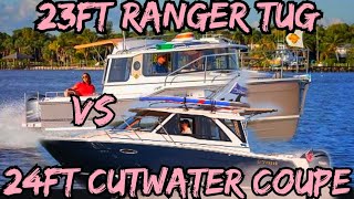 NEW 23ft Ranger Tug VS 24ft Cutwater Coupe Lets Compare Boats n StyleFort Lauderdale Boat Show [upl. by Anaher740]