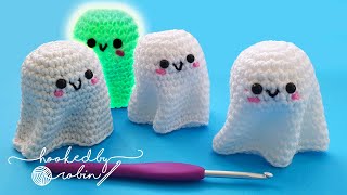 Crochet Amigurumi Ghost  NO SEWING REQUIRED 👻 [upl. by Athalee]