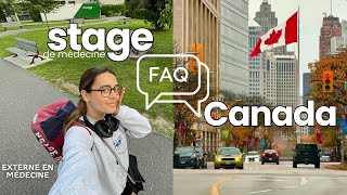 FAQ STAGE DE MÉDECINE À L’ÉTRANGER ✈️ coût du voyage avantages au Canada… [upl. by Hadrian]