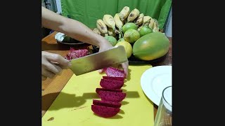 Fruits Peeling cutting slicing byEJmixvlog [upl. by Maddeu363]