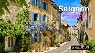 Saignon FRANCE 🇫🇷 French Village Tour 🌞 Most Beautiful Villages in France 🌺 Relaxing 4k Video walk [upl. by Atela]