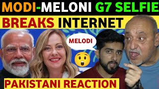 PM MODI WITH PM MELONI SELFIE IN G7 BREAKS INTERNET PAK MEDIA amp PAK PUBLIC REACTION REAL TV [upl. by Sylvan]