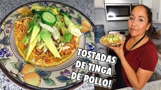 TOSTADAS DE TINGA DE POLLO Martita Y Sus Recetas [upl. by Ayihsa]