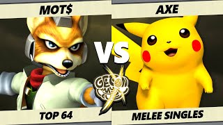 GOML X  mot Fox Vs Axe Pikachu Smash Melee  SSBM [upl. by Ajat]