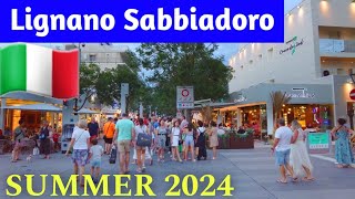 Lignano Sabbadoro Italy Lignano Sabbiadoro city center in Summer [upl. by Nehpets180]