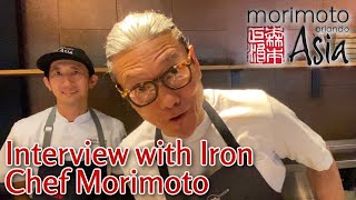 Interview with Iron Chef Masaharu Morimoto at Morimoto Asia  Disney Springs [upl. by Sirromal]