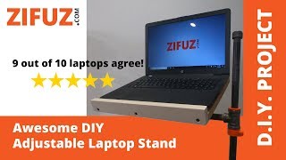 DIY How to Make an Adjustable Laptop Stand for Less Than 20 [upl. by Constantin94]