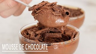 MOUSSE DE CHOCOLATE COM APENAS 3 INGREDIENTES  SEM OVOS [upl. by Durwyn80]