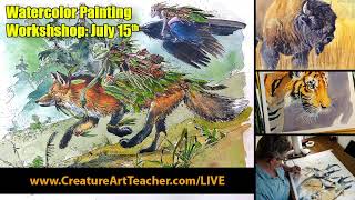 Watercolor Live Stream  Friday July 7th 2023 [upl. by Demetrius]