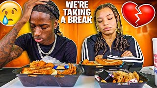 WERE TAKING A BREAK  Zaxbys Mukbang [upl. by O'Callaghan]