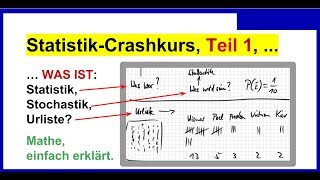 Statistik einfach erklärt Crashkurs Teil 1 Begriffe Statistik Stochastik Urliste [upl. by Mezoff]