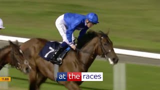 28 MILLION guineas Frankel colt KALIDASA wins easily on debut at Wolverhampton [upl. by Rbma]