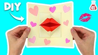 Biglietto di auguri pop up fai da te  Origami Tutorial [upl. by Elata814]