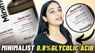 Minimalist 08 Glycolic Acid Toner  How To Use Glycolic Acid  Review [upl. by Llehsyar]