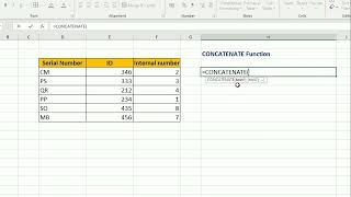 Excel functions  Concatenate Function [upl. by Ebeneser]