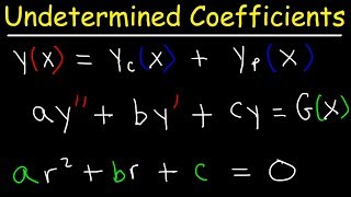 Method of Undetermined Coefficients  Nonhomogeneous 2nd Order Differential Equations [upl. by Eberto]