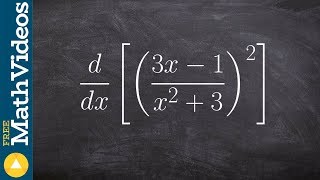 Use the quotient rule inside of the chain rule [upl. by Moffit347]