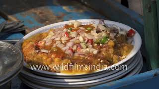 Roadside Chaat stall at Sonepur Mela in Bihar [upl. by Leroy244]