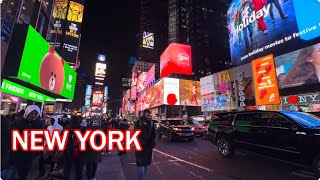 New York Walking Tour 4K  Timesquare [upl. by Chirlin]