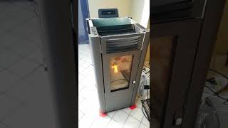 Abbattitore fumi stufa pellet stove accensione [upl. by Ehcnalb969]