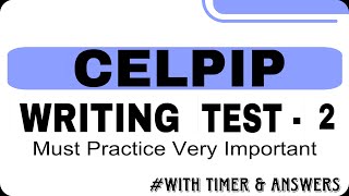 CELPIP WRITING Test 002  With Timer amp Answers  celpipwriting  celpip  ielts  pte [upl. by Llennaj]