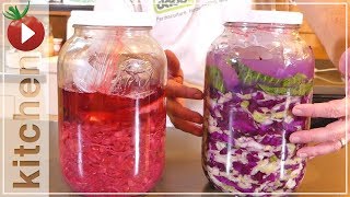 MAKE SAUERKRAUT AT HOME  Simple Method to Ferment Cabbage [upl. by Gnilyarg]