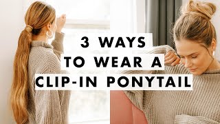 How To Wear Ponytail Extensions  Three Hairstyles [upl. by Deehahs322]