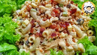 FILIPINO CHICKEN MACARONI SALAD THE SECRET TO THE BEST TASTING CHICKEN MACARONI SALAD [upl. by Nairolf]