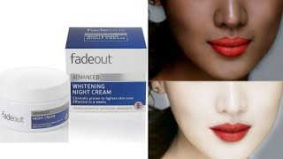 ত্বককে দ্রুত ফর্সা করার নাইট ক্রিমFadeout Advanced Night Cream Review [upl. by Jelene]