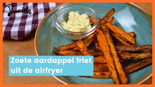 Airfryer recept Zoete aardappel friet uit de airfryer [upl. by Rozina510]