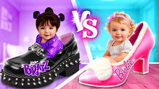 Barbie vs Bratz We Bouwen Een Geheime Kamer Poppenhuis In Het Echte Leven [upl. by Aisela222]